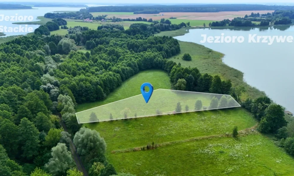 Działka tuż przy jeziorze Krzywe / Mazury